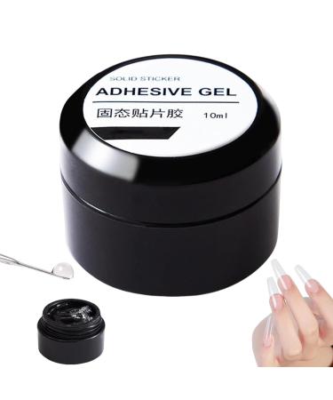 kisronda Solid Nail Glue Gel | Long-Lasting Strong Adhesion Nail Tips Glue Gel Press on Nails Solid Nail Gel Transparent Nail Rhinestone Glue Gel False Nail Glue for Nail Arts Decoration