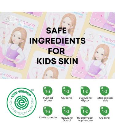 BB Kids Face Masks Spa 5-Pack + Headband | Princess Facial Masks for Girls | 100% Cotton Sheets | Ideal for Spa Party, Birthday, Sleepover - Buy Online on GoSupps.com