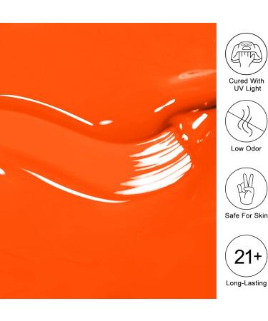 Imtiti Orange Gel Nail Polish 15ML Bright Orange Gel Polish Autumn Winter Gel Nail Polish Soak Off LED UV Nail Gel Polish DIY Nail Art Starter Manicure Salon Gel Nail Kit - Buy Online on GoSupps.com