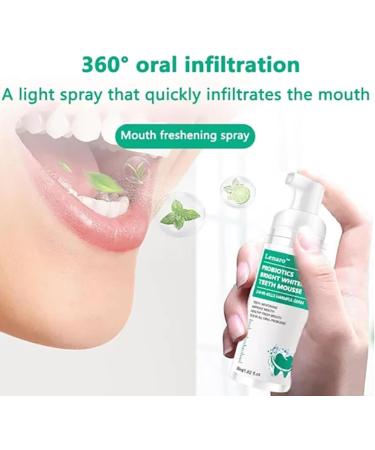 Probiotics Bright Whitening Teeth Mousse - Herbal Oral Repair Mousse & Teeth Whitening Foam (5 Pcs) for Gum Health & Bad Breath - Buy Online on GoSupps.com