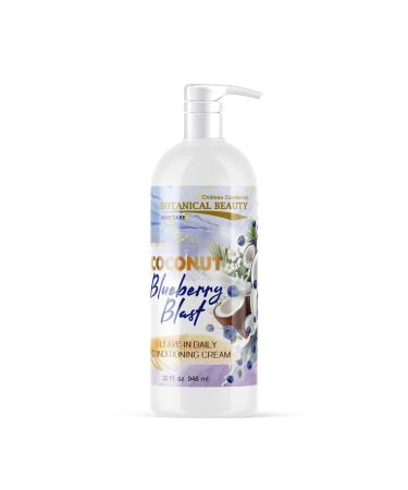 Botanical Beauty Coconut Blueberry Blast Leave-In Conditioner for Hair Softening Detangling Damage Repairing and Breakage Prevention 32 Fl. Oz.. 946 ml.