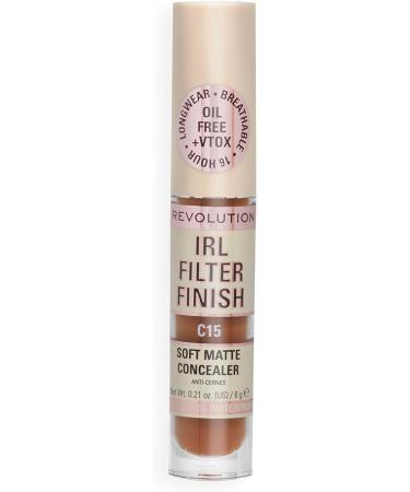 Makeup Revolution IRL Filter Finish Concealer C15 - Medium to Full Coverage - 6g & 18g (Pack of 1) - Buy Online on GoSupps.com