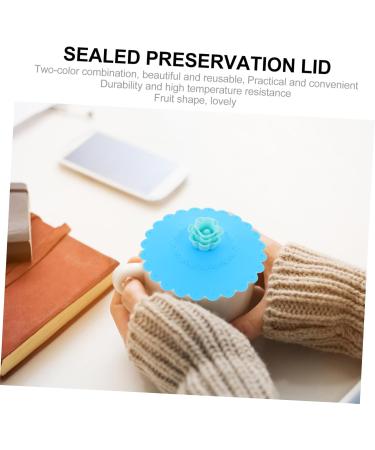 Zerodeko 12 Pcs Silicone Cup Lid Silicone Cover Travel Fruit 11x11x3cmx3pcs Light Bluex3pcs - Buy Online on GoSupps.com