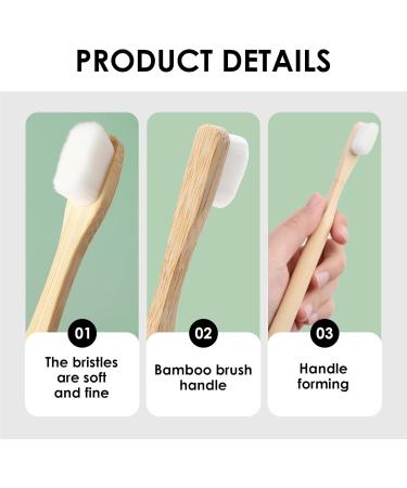 4-Pack Sustainable Bamboo Nano Toothbrushes | Extra Soft BPA-Free Vegan & Eco-Friendly | Perfect for Adults & Kids - Buy Online on GoSupps.com