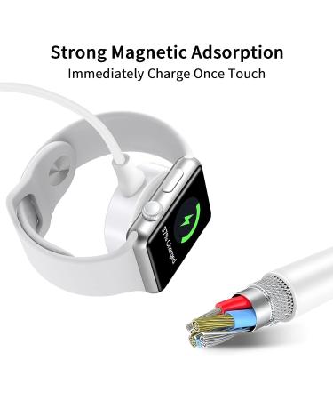 3-in-1 Charger Cable for Apple Watch, iPhone & Airpods | Wireless Watch Charger | Compatible with Apple Watch Series 7-1, iPhone 13-11 Pro Max, iPad - White - Buy Online on GoSupps.com