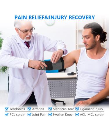 Buy Acwoo Elbow Bandage Non-Slip Compression Support Sleeves for Men & Women | Breathable Elbow Support for Tennis Volleyball Golf | XL Size 2PC Black - Buy Online on GoSupps.com