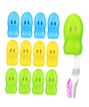 Beaupretty 12pcs Toothbrush Cap Silicone Square Desk Grommet Wooden Pumpkin Cutouts Bathroom Toothbrush Tooth Brush Toothbrush Cap Travel Toothbrush Case Cartoon