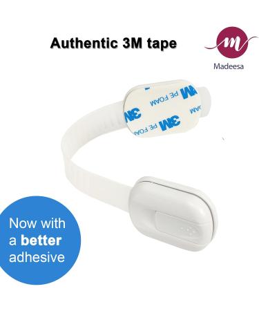 Child Safety Strap Locks - 10 Pack - Childproof Cabinet Locks & Straps - Adhesive Baby Proofing Cabinet Lock Door Lock for Kids Safety (White) - Buy Online on GoSupps.com