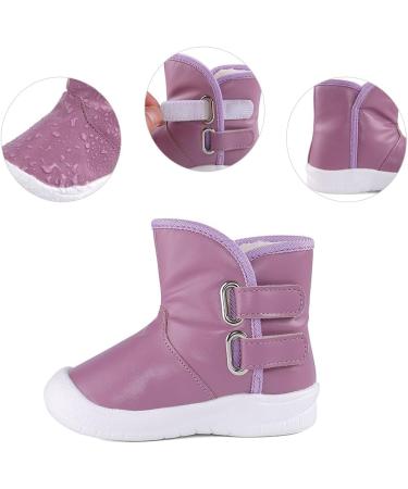 LACOFIA Toddler Winter Snow Boots - Anti-Slip, Waterproof & Warm - Size 5 UK Child - Purple - Buy Online on GoSupps.com