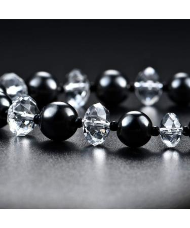 Buy Magnetic Necklace - Hematite Therapy Beads Jewelry for Men & Women | Elegant Rhinestone Gift - Buy Online on GoSupps.com