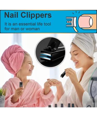 Stainless Steel Nail Clippers Toe Nail Clippers for Thick Nails Toenail Clippers for Men and Women Sharp and Study Nail Cutter Black - Buy Online on GoSupps.com