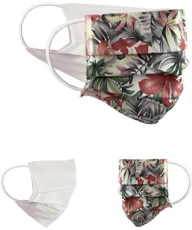 BAF Community Masks 2 via Pack Set Unisex makeshift mask Wendbar Mundschafts Mask and nose protection turning mask with motif cotton BCI washable unit size FlowerPower-22
