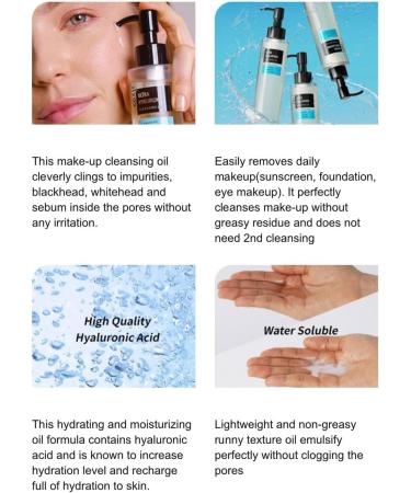  Coxir Ultra Hyaluronic Cleansing Oil 150ml (5.07 fl.oz.) | Deep Cleaning and Hydration | Cruelty Free No Mineral Oil - Buy Online on GoSupps.com