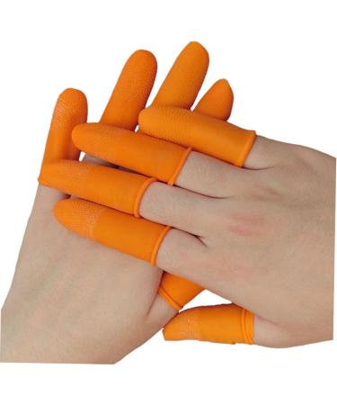 VICASKY 100pcs Artisan Nail Stamp Set - Orange Color Finger Covers for Crafts & Protection | Ideal for Teachers & Artists - Buy Online on GoSupps.com