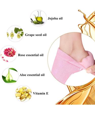 Pinkiou Moisturising Silicone Gel Socks for Dry, Cracked Feet - Pink Foot Mask for Women - Hydrating and Moisturizing Socks - Buy Online on GoSupps.com