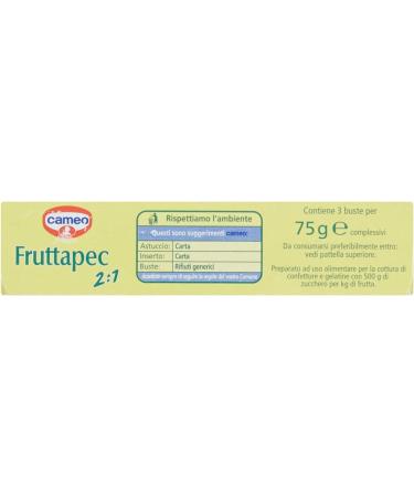 3 x Cameo Fruttapec Gusto Equilibrato prepared for homemade jam 75 g (contains 3 bags of 25 g) - Buy Online on GoSupps.com