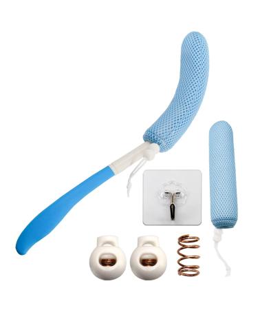 Xin Tailor Long Handle Bath Body Brush Anti-Slip Curve Bath Brush Body Scrubbers for Seniors  Suitable for Elderly and Pregnant Woman Bath Aids Assitance Bathing & Shower