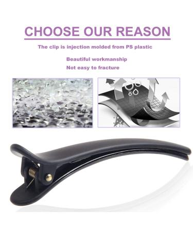 Pack of 12 Purple Plastic Hair Clips - Sectioning Combi Clips for Hairdressers | Durable & Stylish - Buy Online on GoSupps.com