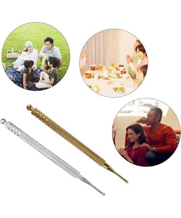 Acupuncture Pen Set - 2 Pieces Acupressure Massage Pens - Meridian Pencil & Stick - 10cm Length 2/5mm Ball - Silver & Brass - Buy Online on GoSupps.com