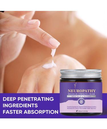 Neuropathy Maximum Strength Cream 238g Body Lotion for Feet and Hands Nourishing Skin Butter Moisturizing Balm for Women and Men 100ml 1Pcs - Buy Online on GoSupps.com