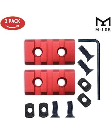 Red Aluminum 3-Slot Mlok Picatinny Rail Set (2 Pieces) - Buy Online on GoSupps.com