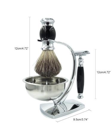 Premium Shaving Kit for Men - Double Edge Safety Razor Badger Hair Brush Blades & Stand - Ultimate Men's Grooming Tool Set - Buy Online on GoSupps.com