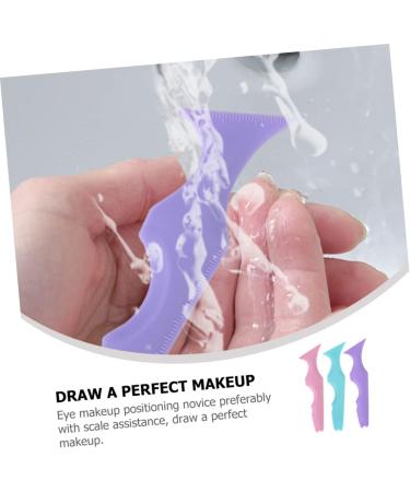 Beatifufu Blue Eyeliner Pencil 3pcs Silicone Beauty Ruler Eyeshadow Massaging Tools Girl Supplies Eyeliner Stencil Cosmetic - Buy Online on GoSupps.com