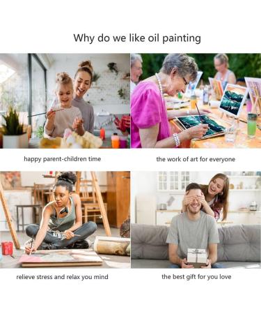 Paint by Numbers Kit for Adults and Kids - DIY Landscape Oil Painting Set (4 Pack 12x16 in) - Mountain Landscape Theme - Home Wall Decor - Acrylic Paints Included - Buy Online on GoSupps.com