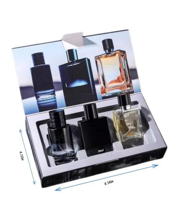Men's 3 - Piece Set of Long - Lasting Perfume in Gift Box: Enchanting Jasmine Sweet Vanilla & Mysterious Sandalwood for Elegance and Freedom - A Fragrant Ambiance of Allure.30ml - Buy Online on GoSupps.com