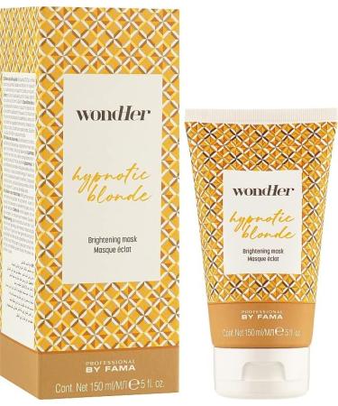  Professional By Fama Professional By Fama Wondher Hypnotic Blonde Brightening Mask 150ml. This product was developed to enhance the shine of light natural hair tones and to support the color of dyed hair. - Buy Online on GoSupps.com