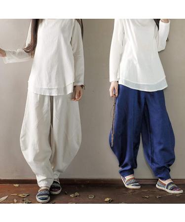 KSUA Women's Cotton & Linen Martial Arts Pants for Tai Chi & Kung Fu | Small Khaki - Buy Online on GoSupps.com