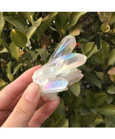 Specimen 60-70g White Flame Aura Quartz Crystal Cluster Specimen ERTEYIN - Buy Online on GoSupps.com