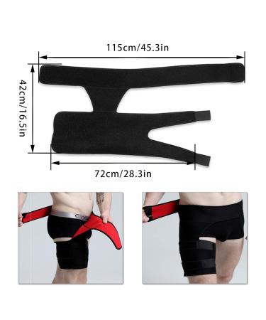 Adjustable Hip Brace & Groin Support Bandage | Breathable Unisex Compression Sleeve for Sciatica & Hamstring Relief - Buy Online on GoSupps.com