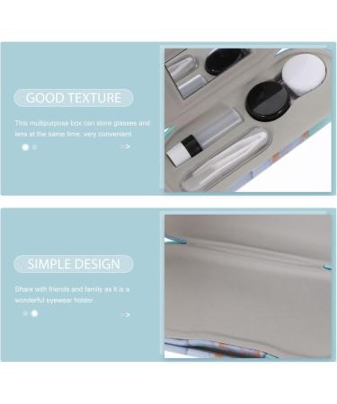 Ciieeo 2 in 1 Double-Sided Glasses Box with Mirror | Travel Kit for Contacts & Glasses | PU Storage Case & Tweezers - Buy Online on GoSupps.com