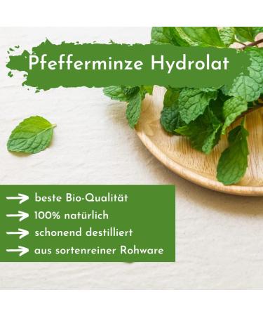 Nakobe Peppermint Hydrosol Bio - 1000 ml - Mentha piperita flower Water - Skin care - Buy Online on GoSupps.com