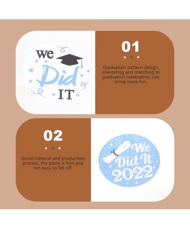 ABOOFAN Cake Ornament Candy Bag Sticker 1 Roll Stickers Bag Stickers Sealing Labels Stickers Party Stickers for Baking Party Festivals Graduation Cap Stickers Baking Sealing Stickers Blue 3.8x3.8cm - Buy Online on GoSupps.com
