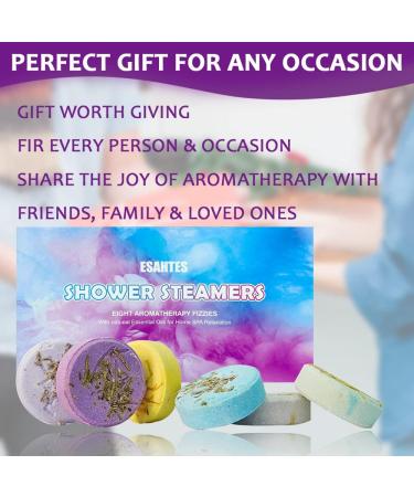 Shower Steamers Variety Pack - 8pc Aromatherapy Bombs with Pure Essential Oils for Men and Women - Perfect Self Care and Valentines Day Gift for Home SPA Relaxation - Buy Online on GoSupps.com