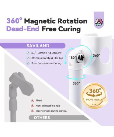 SAVILAND UV Nail Lamp Stand - Adjustable 360 Magnetic Rotation Portable & Hands-Free for Gel Nails - Ideal for Home Salon Manicure - Buy Online on GoSupps.com