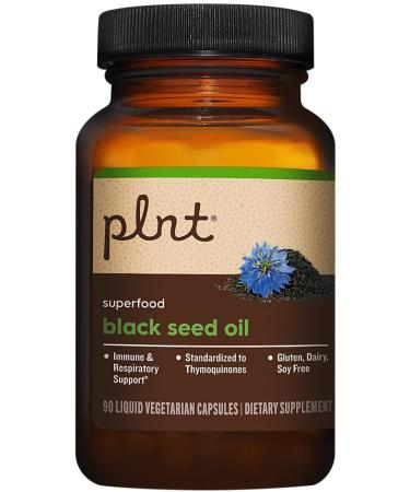 plnt Black Seed Oil a Superfood for Immune & Respiratory Support a Cold-Pressed (90 Liquid Vegetarian Capsules) - Buy Online on GoSupps.com