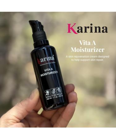 Karina Skincare Vita A Moisturizer - Helps to Exfoliate Skin - Potent Formula - Smooths & Refines - Contains Vitamin A Glycolic Acid & Salicylic Acid - Designed for Oily & Mature Skin - 1.7oz - Buy Online on GoSupps.com