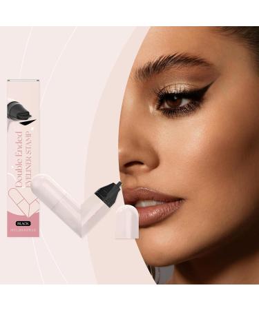 Winged eye makeup stamp with 2 tips | Precise eyeliner stencil for quick drying waterproof suitable for beginners and professional makeup artists - Buy Online on GoSupps.com