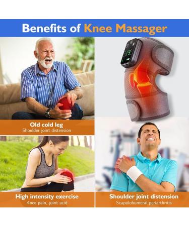 Buy Cordless Heated Knee Massager - 3 Vibration & Heating Modes for Pain Relief | International Shipping Available - Buy Online on GoSupps.com