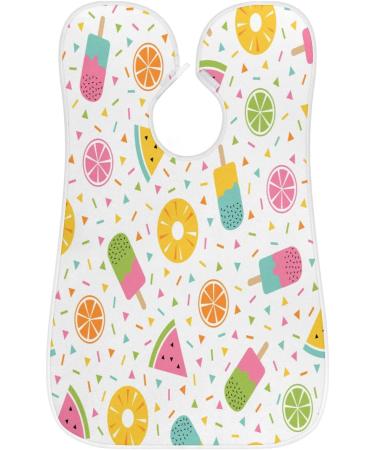 Beard Bib Apron for Men | Waterproof Hair Catcher & Grooming Cape - Watermelon Lemon Ice Cream Design - Buy Online on GoSupps.com