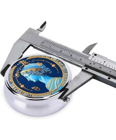 Love Goddess Round Pill Box | 3 Compartment Portable Travel Organizer for Easy Medication Management - Buy Online on GoSupps.com