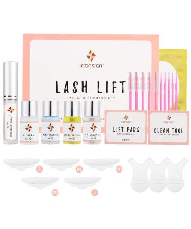 Eyelash lifting eyelash extensions eyelash lifting kit semi-permanent eyelash lifting wave suitable for the salon including eye shields pads and accessories glue-reinforced version