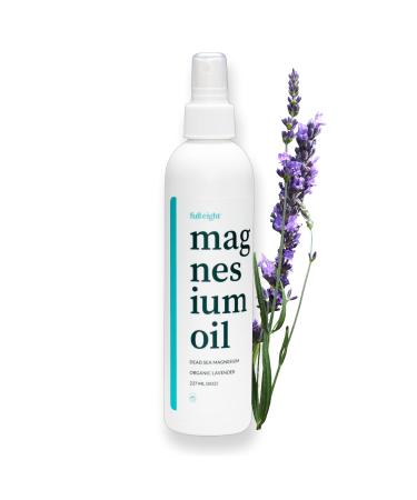 Full Eight Pure Magnesium Oil Spray with Lavender - Sourced from The Dead Sea - Supporting Restful Legs Sleep Relaxation Sore Muscles Leg Cramps - 100% Pure and Natural Relief - 8 oz