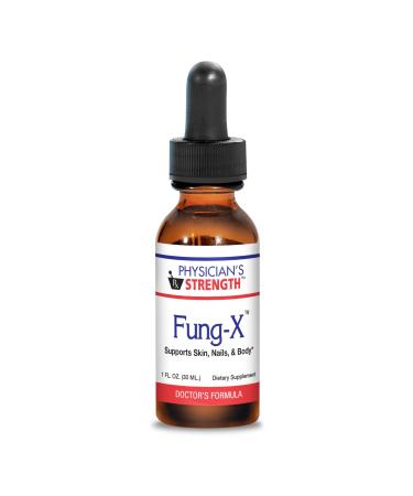 Physician's Strength Fung-X - 1 fl oz - Supports Skin Nails & Body - Non-GMO - 173 Servings