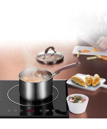 Nonstick Milk PanMilk Pan Cooking pots Milk Pan Household Multifunctional Stainless Steel Non-Stick Pan Inner Wall with Scale Label with Glass Cover - Buy Online on GoSupps.com