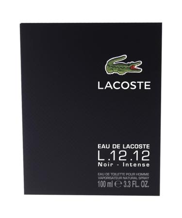 Lacoste Eau de Toilette Spray for Men Eau De Lacoste L.12.12 Noir 3.3 Ounce - Buy Online on GoSupps.com