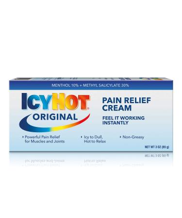 Icy Hot Original Pain Relief Cream, 3 oz., Feel It Working Instantly New Packaging 3 Ounce (Pack of 1)